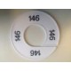 Maatring 9 cm wit/zw 146 